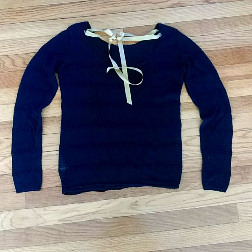 IKKS black long sleeve top